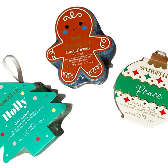 NWT 3 piece limited edition Christmas Spongelle set - Picture 2 of 3